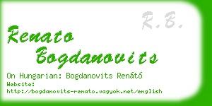 renato bogdanovits business card